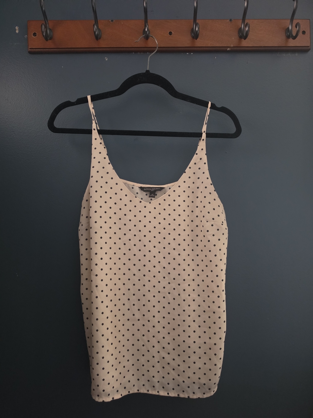 Banana Republic Cream Cami with Black Polka Dots